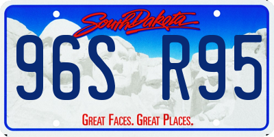 SD license plate 96SR95