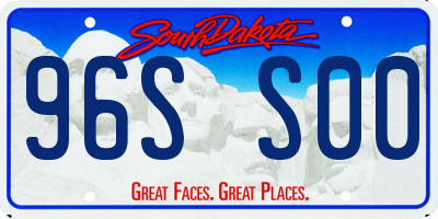 SD license plate 96SS00