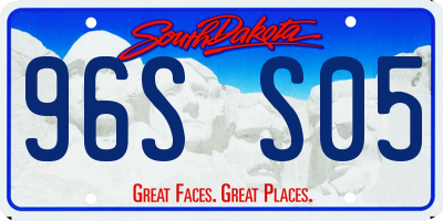 SD license plate 96SS05