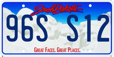 SD license plate 96SS12
