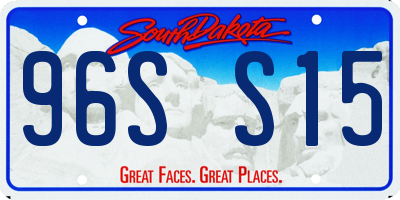 SD license plate 96SS15