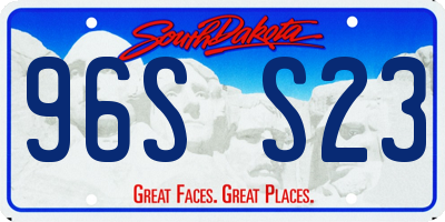 SD license plate 96SS23