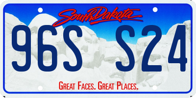 SD license plate 96SS24
