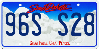 SD license plate 96SS28