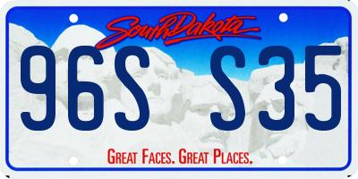 SD license plate 96SS35