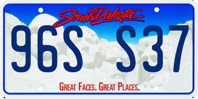 SD license plate 96SS37