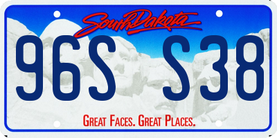 SD license plate 96SS38