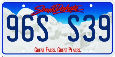SD license plate 96SS39