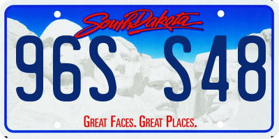 SD license plate 96SS48