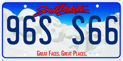 SD license plate 96SS66