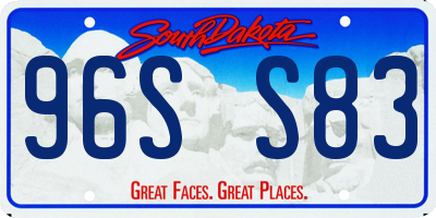 SD license plate 96SS83