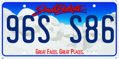 SD license plate 96SS86