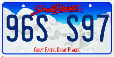 SD license plate 96SS97