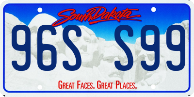 SD license plate 96SS99