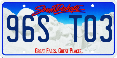 SD license plate 96ST03
