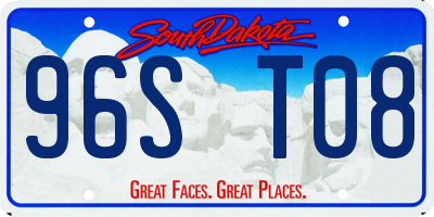 SD license plate 96ST08