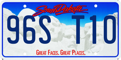 SD license plate 96ST10