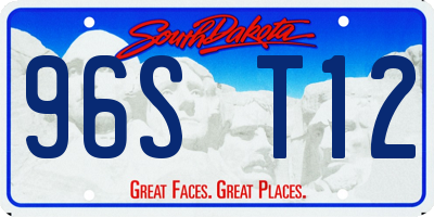 SD license plate 96ST12
