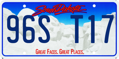 SD license plate 96ST17