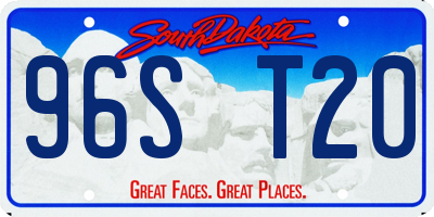 SD license plate 96ST20