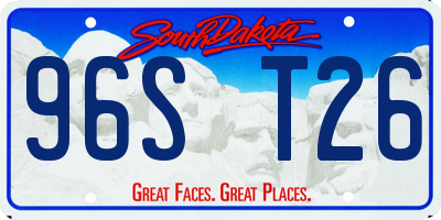 SD license plate 96ST26