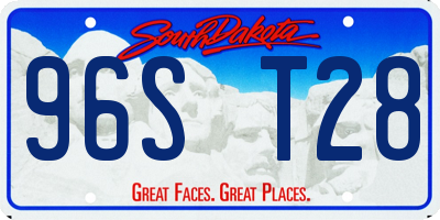 SD license plate 96ST28