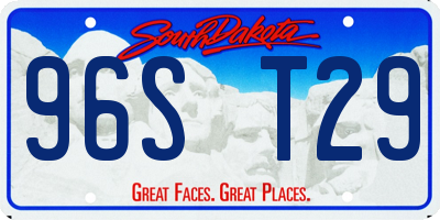 SD license plate 96ST29
