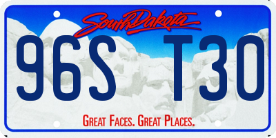 SD license plate 96ST30