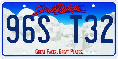 SD license plate 96ST32
