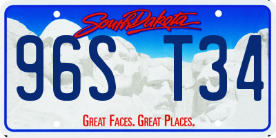 SD license plate 96ST34