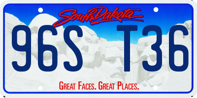 SD license plate 96ST36