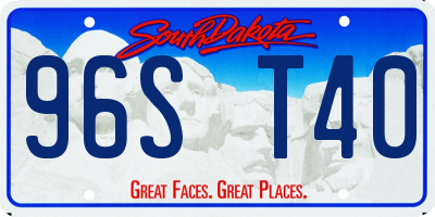 SD license plate 96ST40