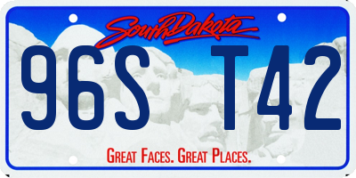 SD license plate 96ST42