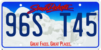 SD license plate 96ST45