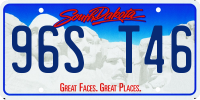 SD license plate 96ST46