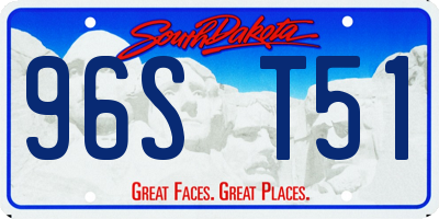 SD license plate 96ST51