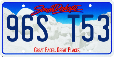 SD license plate 96ST53