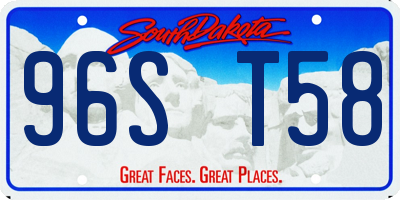 SD license plate 96ST58