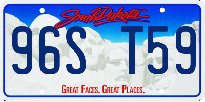 SD license plate 96ST59