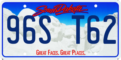 SD license plate 96ST62