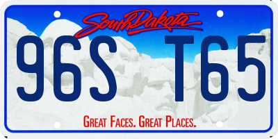SD license plate 96ST65