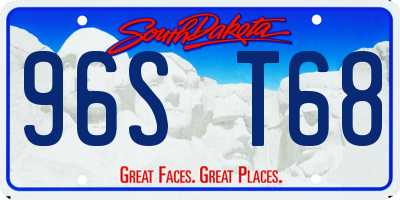 SD license plate 96ST68