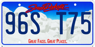 SD license plate 96ST75