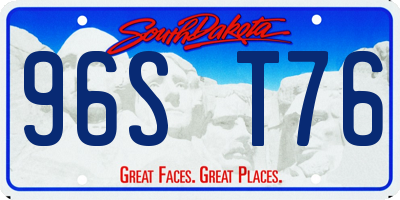 SD license plate 96ST76