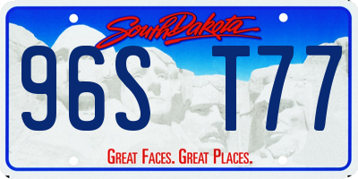 SD license plate 96ST77