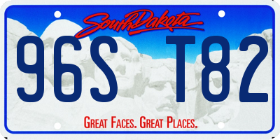 SD license plate 96ST82