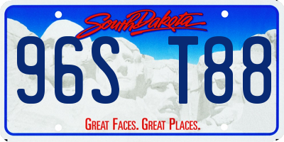 SD license plate 96ST88