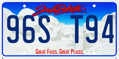 SD license plate 96ST94