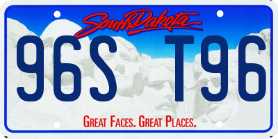 SD license plate 96ST96