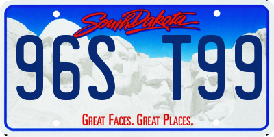 SD license plate 96ST99